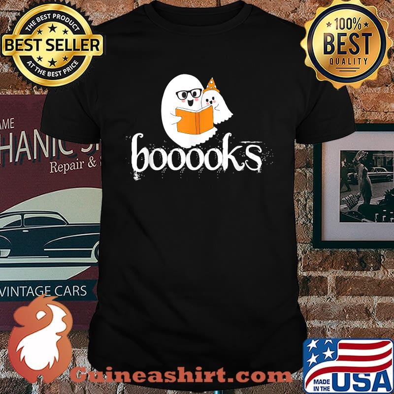 Booooks Halloween Ghost Reading Library Books T-Shirt