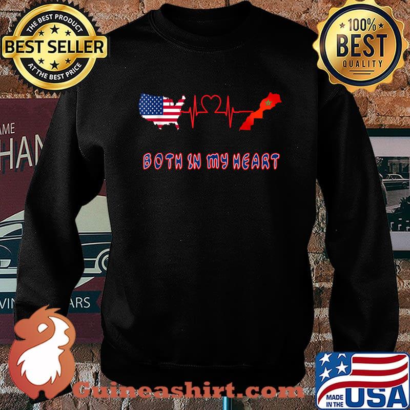 Both in my heart Morocco American flag T-Shirt Sweater