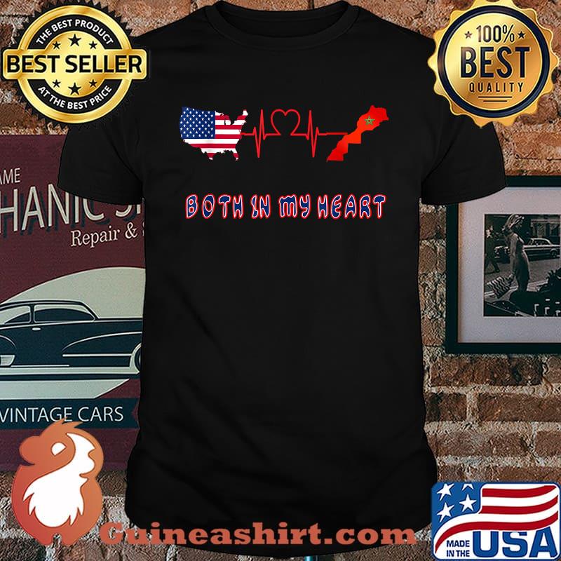 Both in my heart Morocco American flag T-Shirt