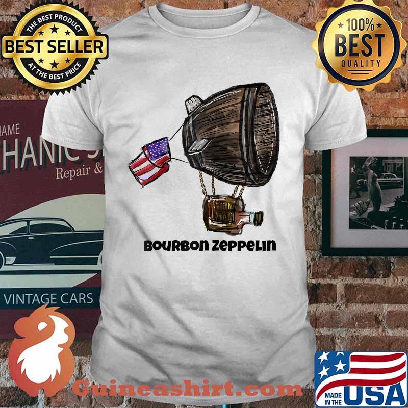 Bourbon Zeppelin Logo Usa Flag T-Shirt