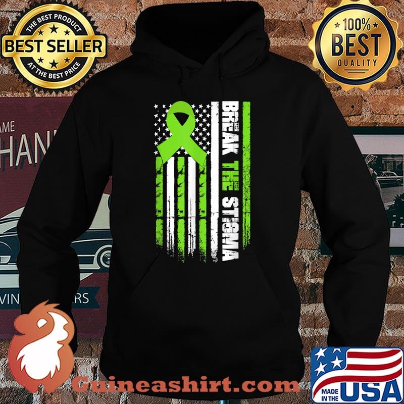 Break The Stigma, Mental Health American Flag T-Shirt Hoodie