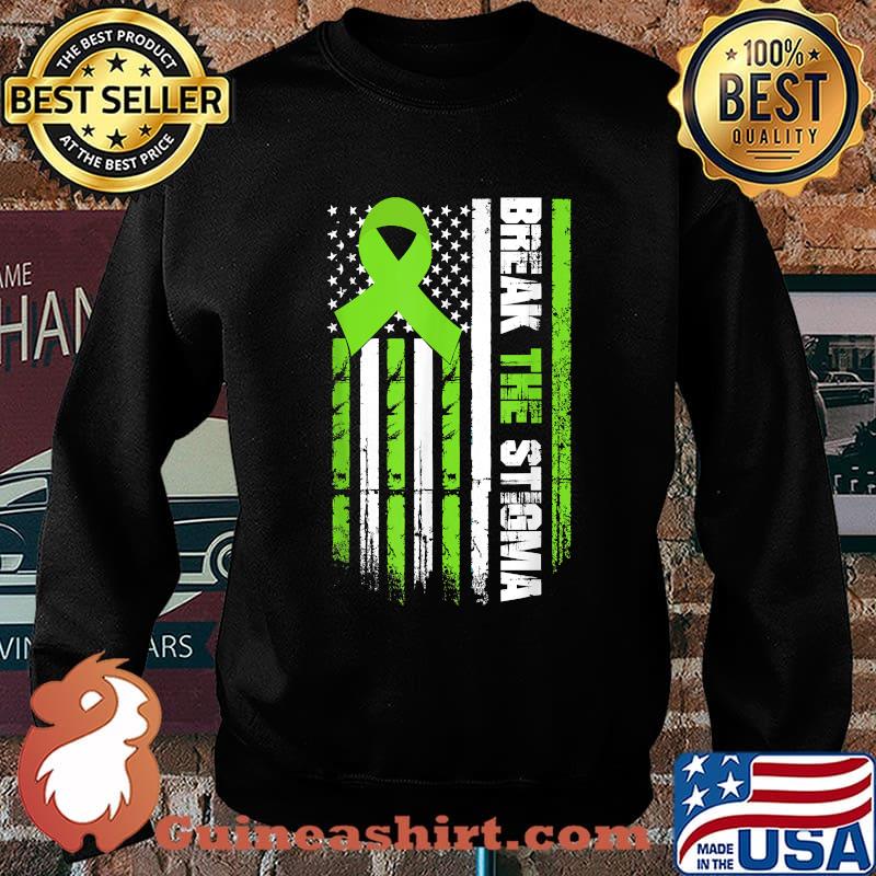 Break The Stigma, Mental Health American Flag T-Shirt Sweater