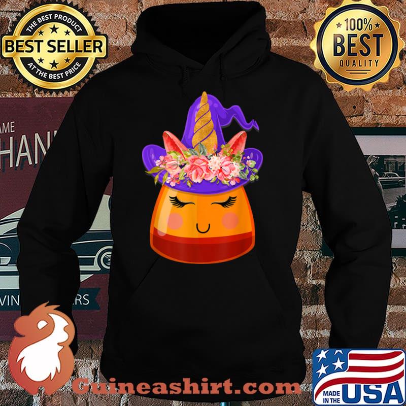 Candy Corn Unicorn Halloween Flower Shirt Hoodie