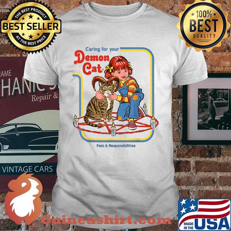 Carring For you Demon Cat Pets Responsibilities T-Shirt