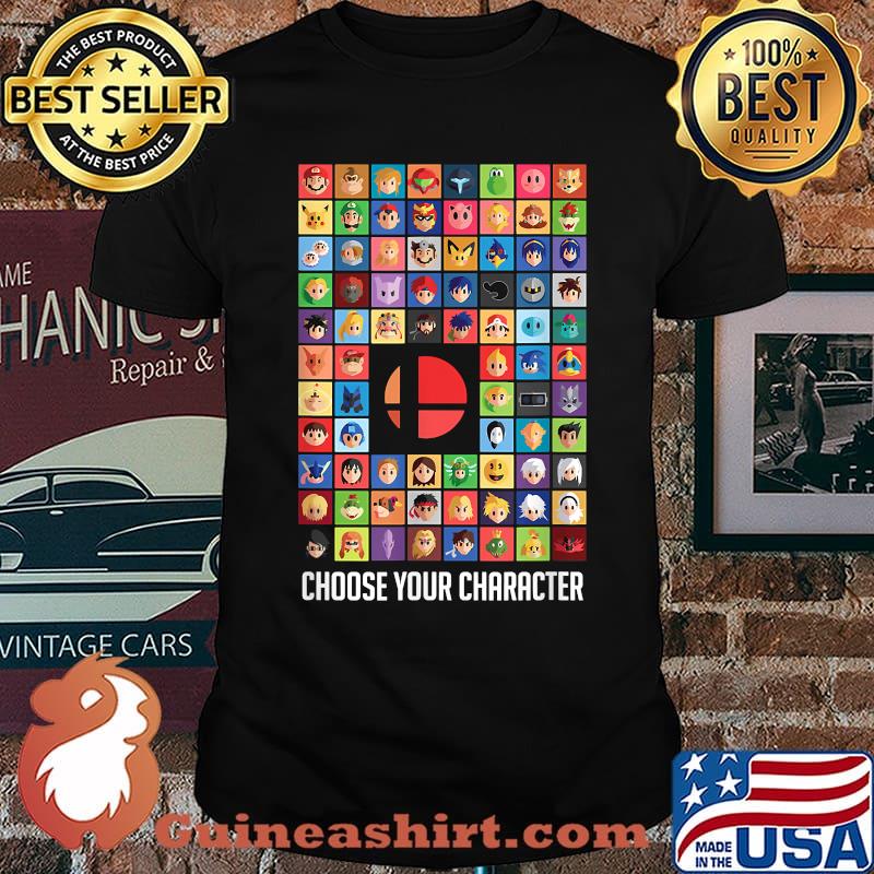Choose Your Character Smash Brothers Ultimates Poster T-Shirt