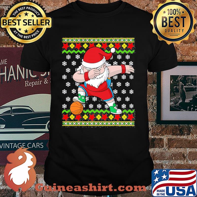 Christmas Dabbing Santa Basketball Dab Dance Shirt