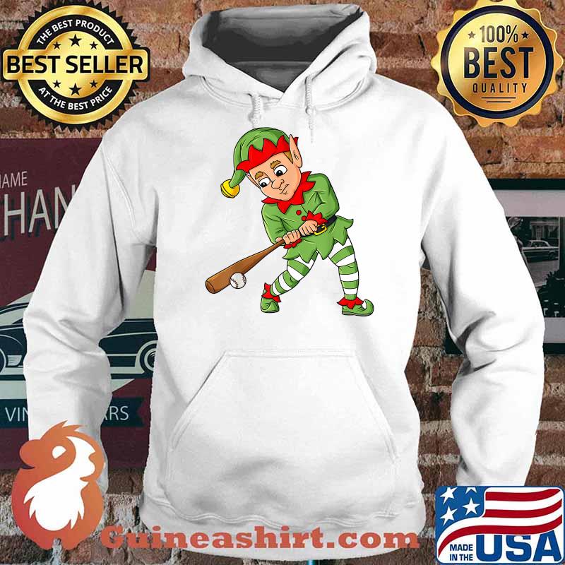 Christmas Elf With Baseball Bat Boys Kids Teens Xmas T-Shirt Hoodie