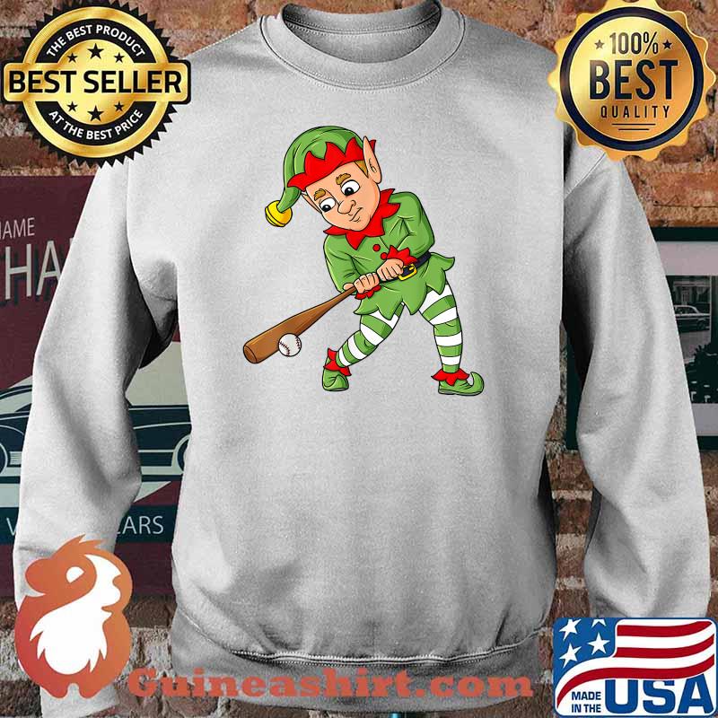Christmas Elf With Baseball Bat Boys Kids Teens Xmas T-Shirt Sweater