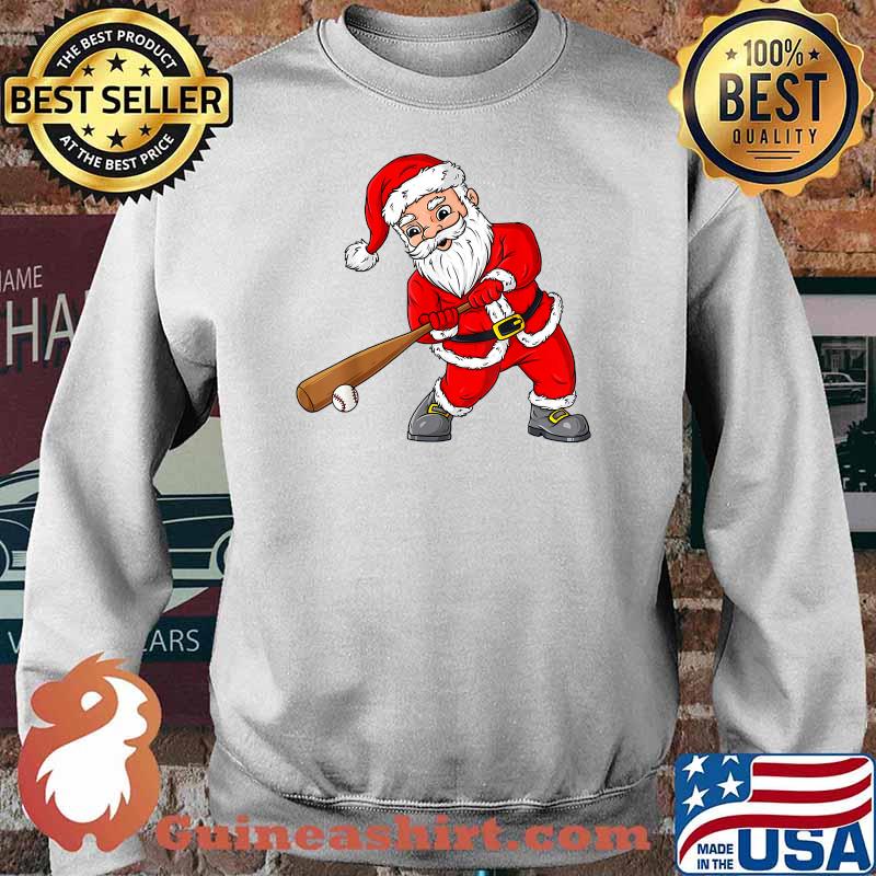 Christmas Santa Claus With Baseball Bat Boys Kids Teens Xmas T-Shirt Sweater