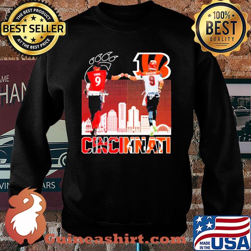 Cincinnati Ridder and Burrow signatures s Sweater