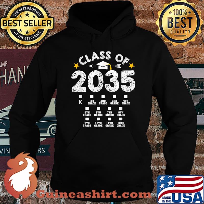 Class of 2035 Grow With Me Checklist Graduation T-Shirt Hoodie