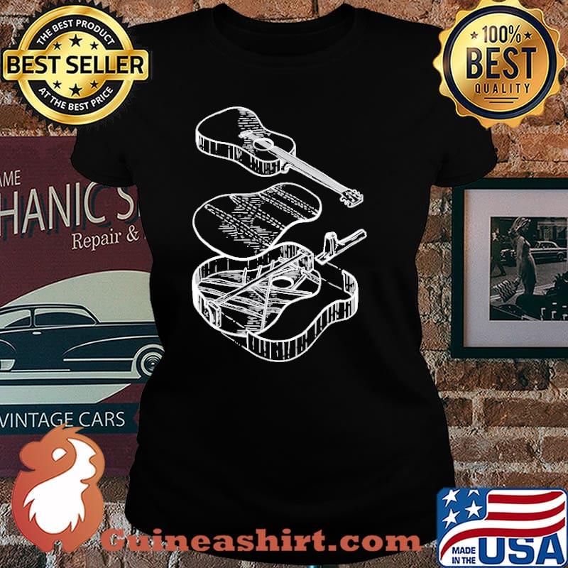 Classic Acoustic Guitar Patent Music Shirt Laides tee