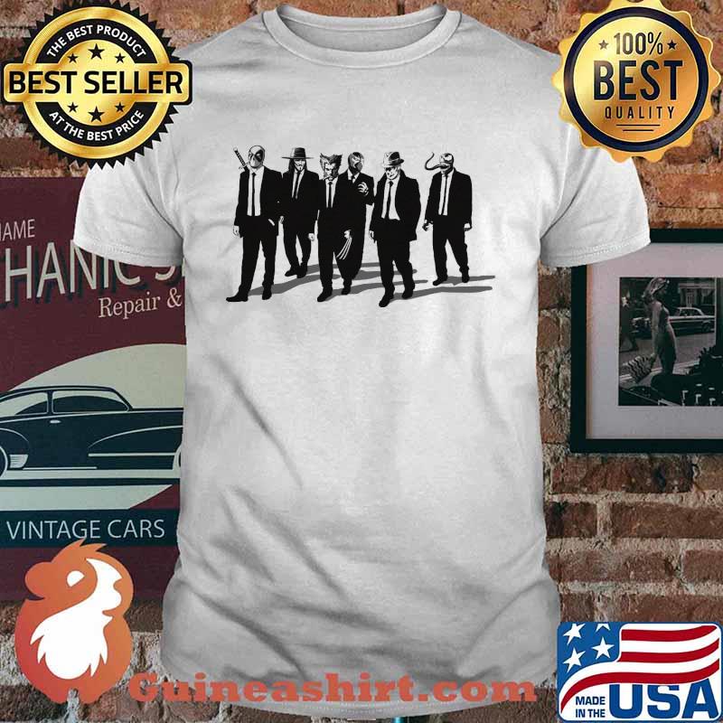 Comic Bad Dogs Deadpool Wolverine Spawn Rorschach and Venom shirt