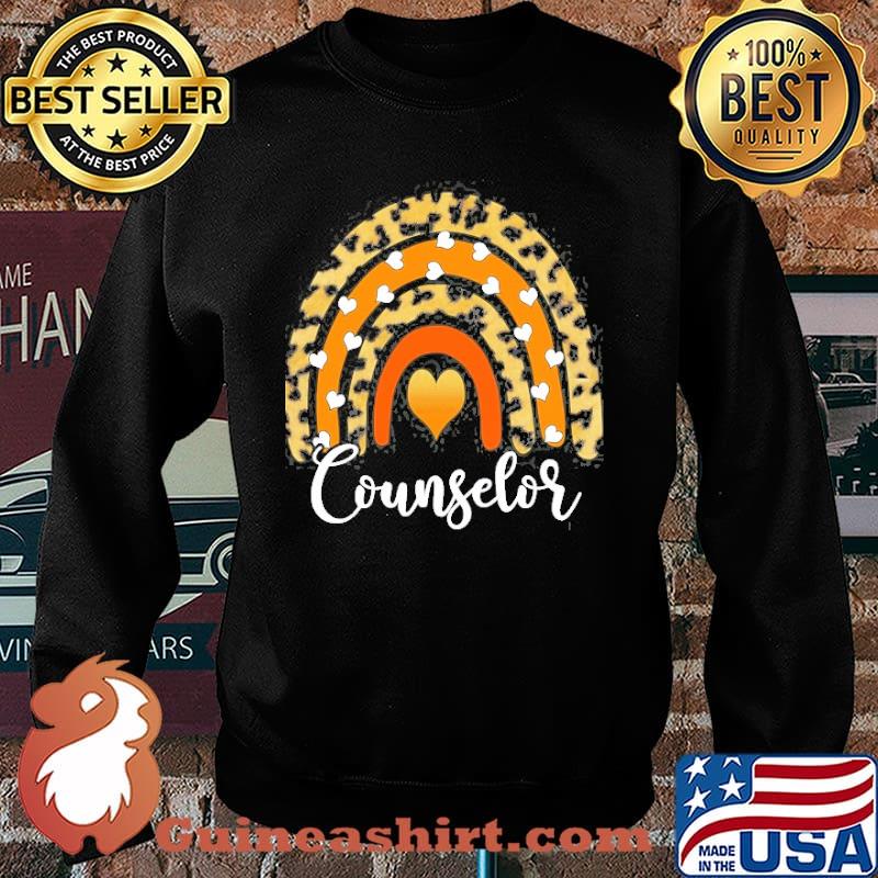 Counselor Boho Rainbow Leopard Shirt Sweater