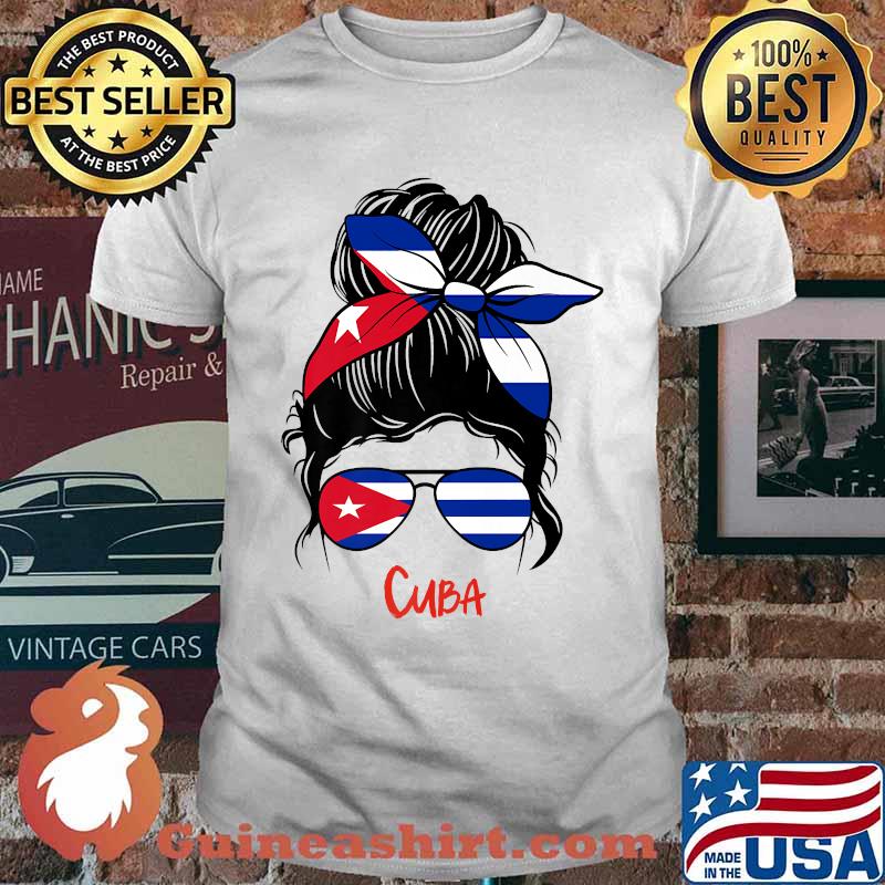 Cuba chica cubana cuban girl Libre Flag T-Shirt