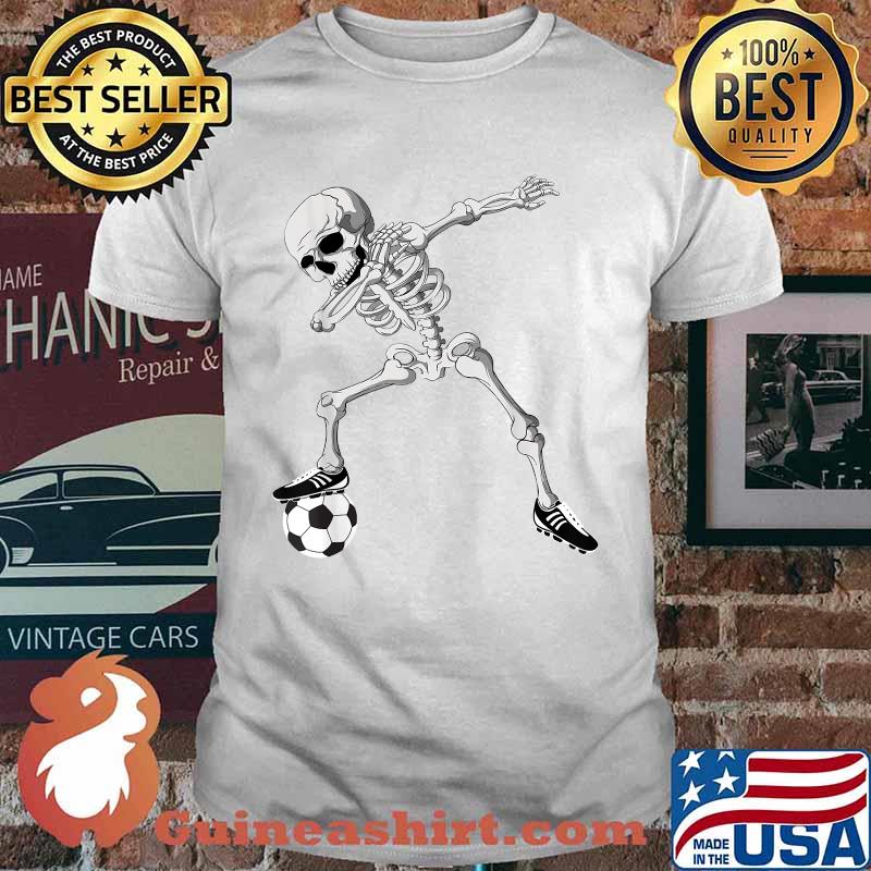 Dabbing Skeleton Soccer Halloween T-Shirt