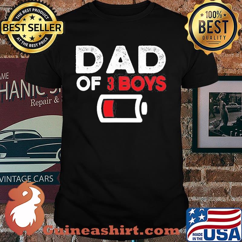 Dad Of 3 Boys Fathers Day Shirt