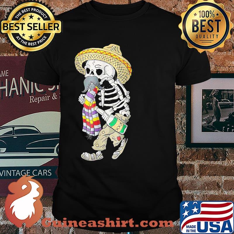 Day Of The Dead Bearded Sugar Skull Halloween Shirt