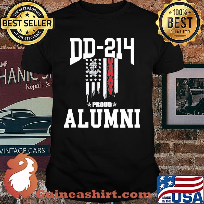Dd 214 Alumni Us Military Veteran Navy Vintage Us Flag Shirt