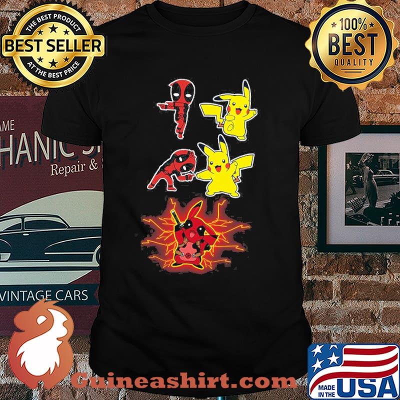 Deadpool and pikachu pokemon shirt
