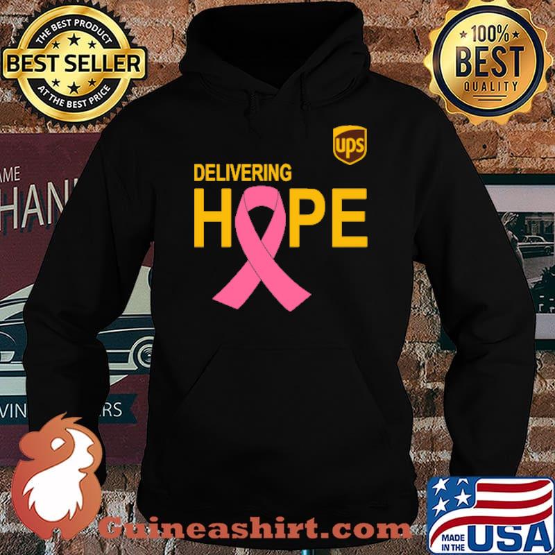 Delivering hope ups logo pink ribbon breast cancer s Hoodie
