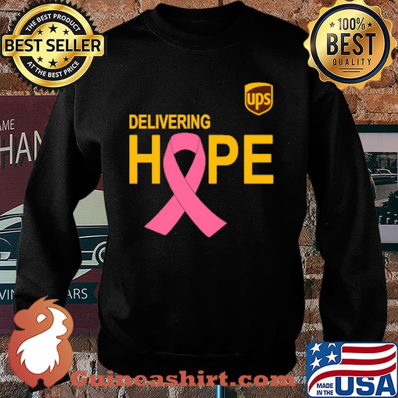 Delivering hope ups logo pink ribbon breast cancer s Sweater