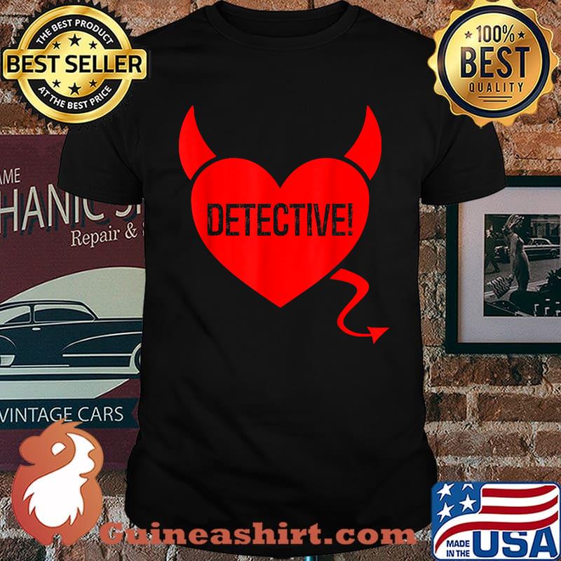 Detective Devil Tail Heart T-Shirt
