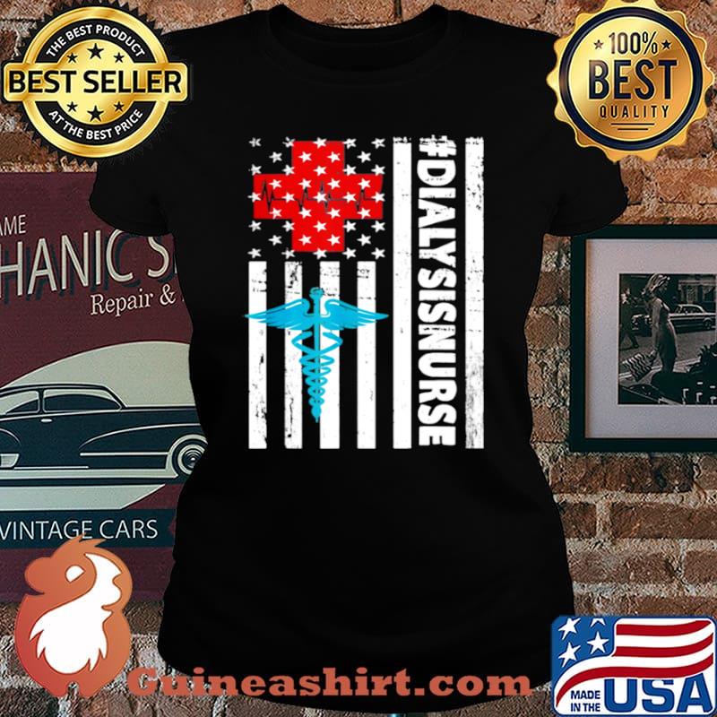 Dialysis Nurse 2021 Flag s Laides tee