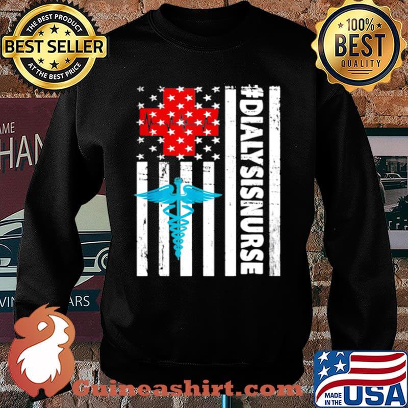 Dialysis Nurse 2021 Flag s Sweater