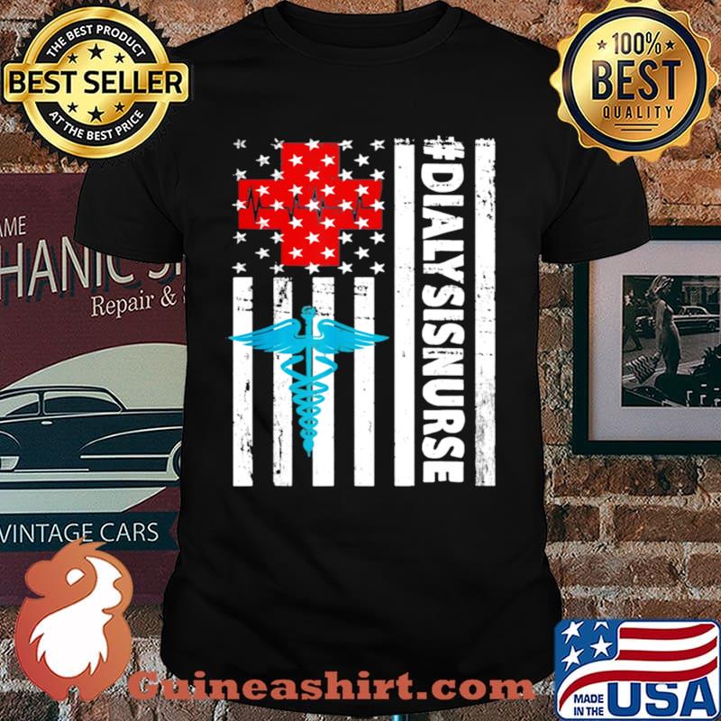 Dialysis Nurse 2021 Flag shirt