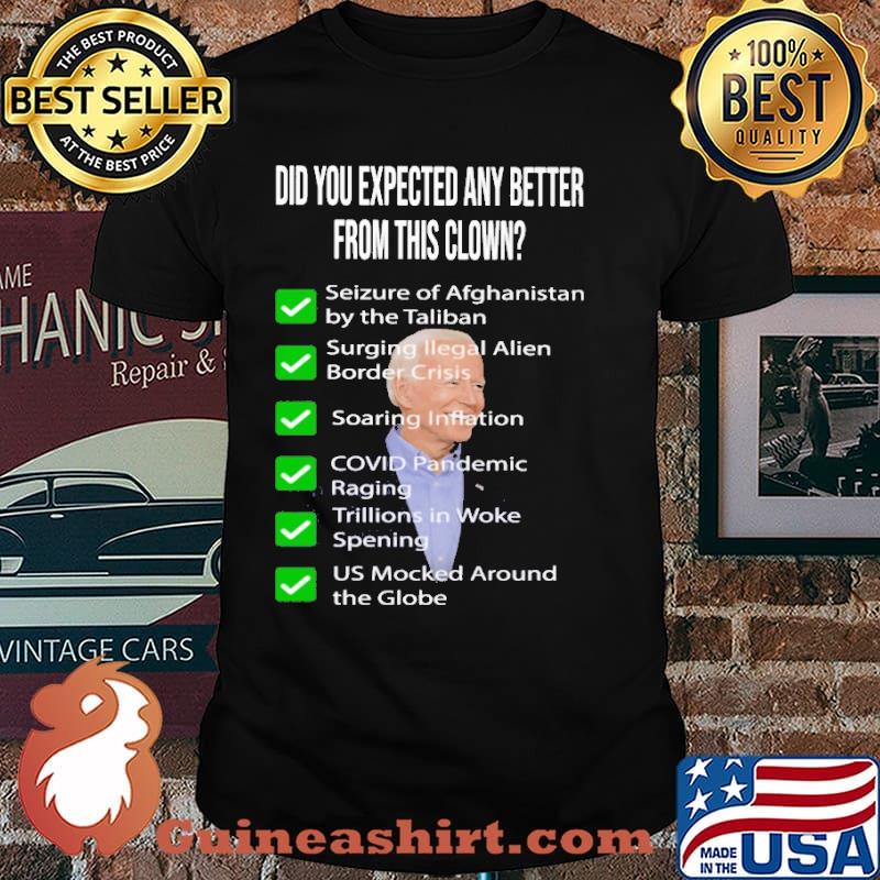 Did you expected any better from this clown joe biden shirt
