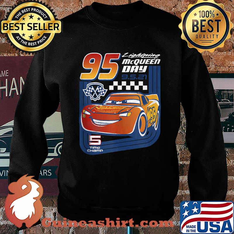 Disney Pixar Cars Lightning McQueen Trading Card T-Shirt Sweater
