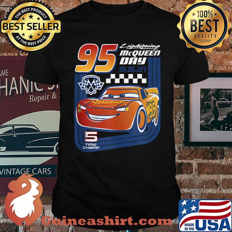 Disney Pixar Cars Lightning McQueen Trading Card T-Shirt