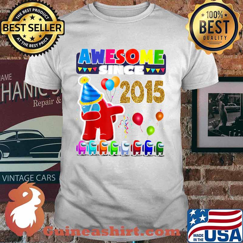 Disstressed Level 6 Among Unlocked With Us 6th Birthday T-Shirt