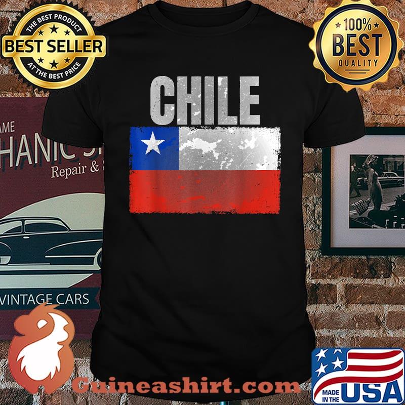 Distressed Chile Flag Graphic Hispanic Chilean T-Shirt