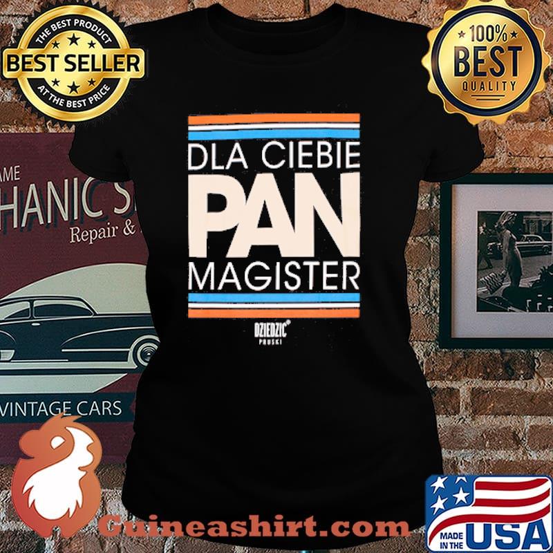 Dla Ciebie Pan Magister Czarna Koszulka Męska Shirt Laides tee