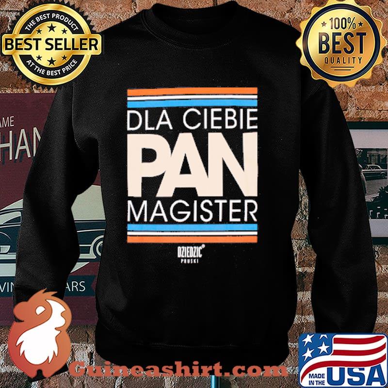 Dla Ciebie Pan Magister Czarna Koszulka Męska Shirt Sweater