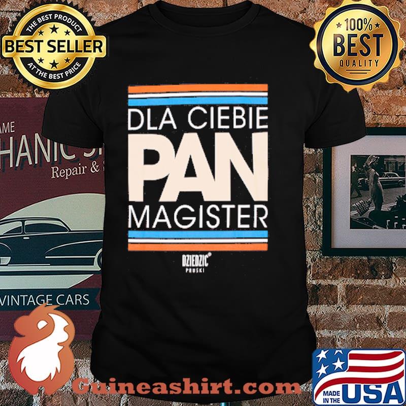 Dla Ciebie Pan Magister Czarna Koszulka Męska Shirt