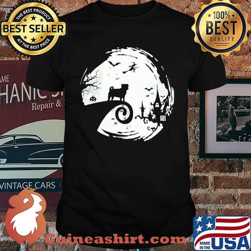 Dog And Moon Halloween Grapics Shirt