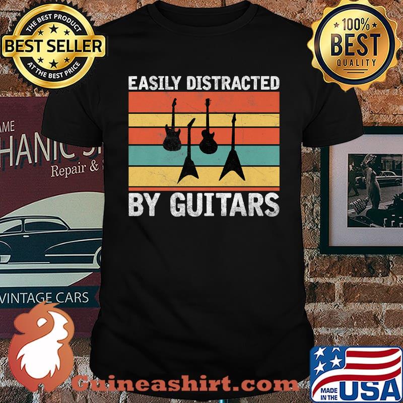 Easily Distracted by Guitars Vintage T-Shirt