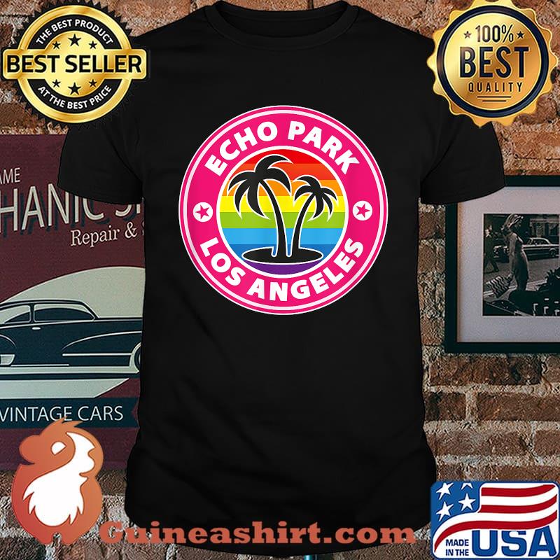 Echo Park Los Angeles California retro surf rainbow souvenir T-Shirt