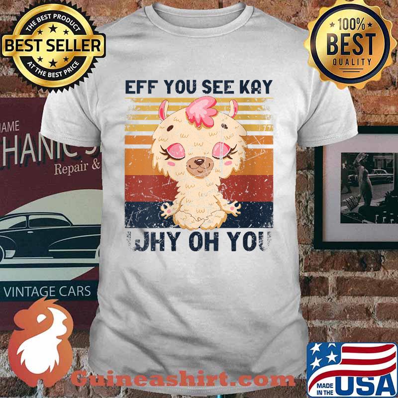 Eff You See Kay Why Oh You Vintage Llama Yoga V- T-Shirt