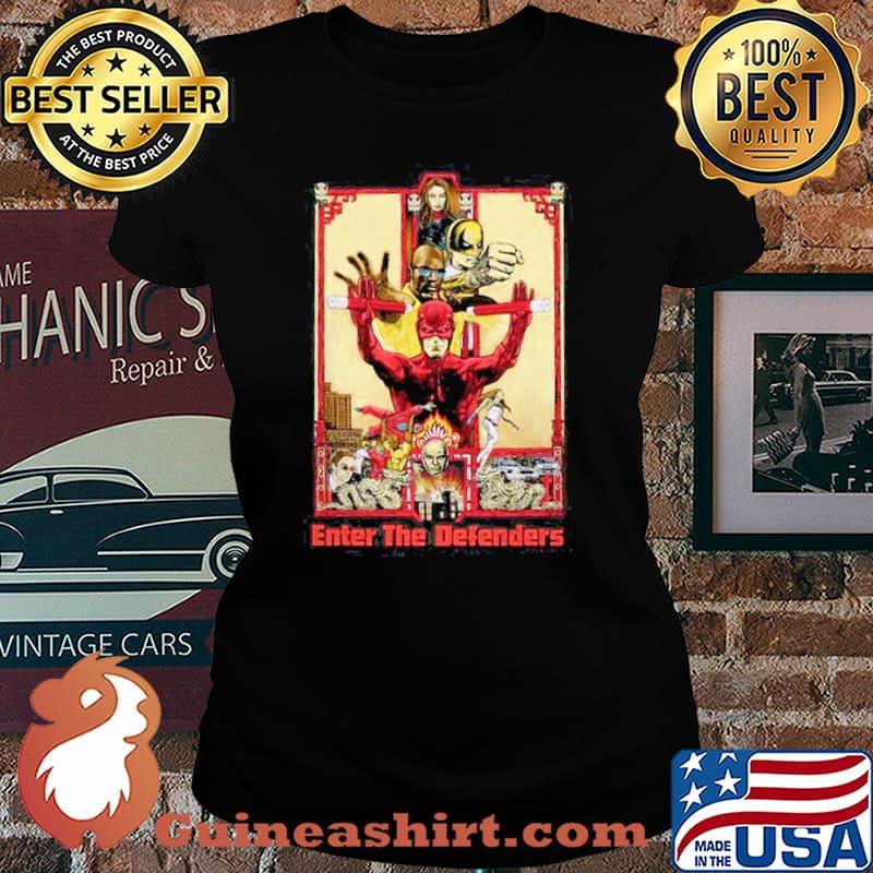 Enter the defenders comics jewel power man s Laides tee
