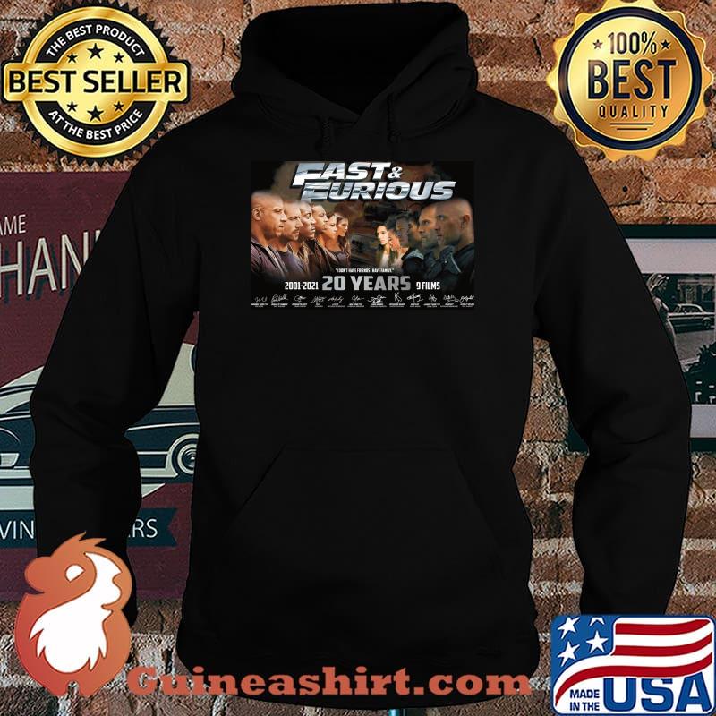 Fast and Furious 2001-2021 20 years 9 films signatures s Hoodie