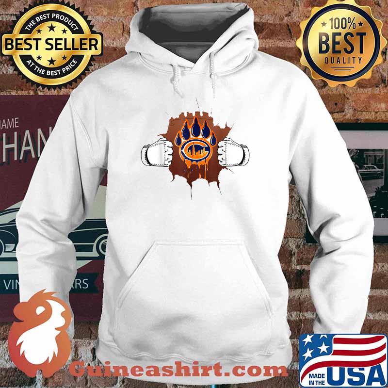 Foot Paw Bear Orange Chicago Gifts T-Shirt Hoodie