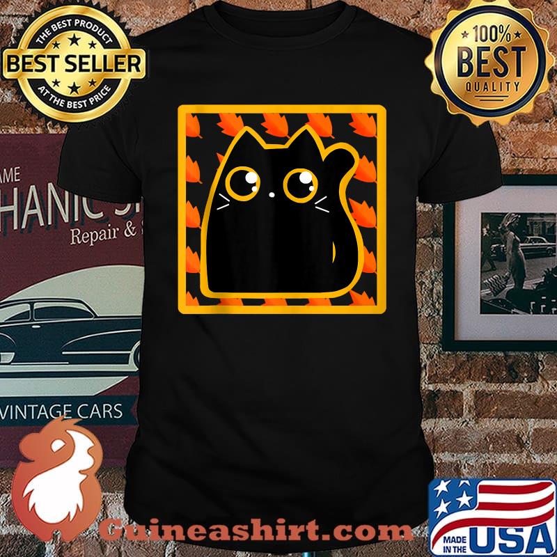 Fun Fall Kitty Cat Autumn T-shirt