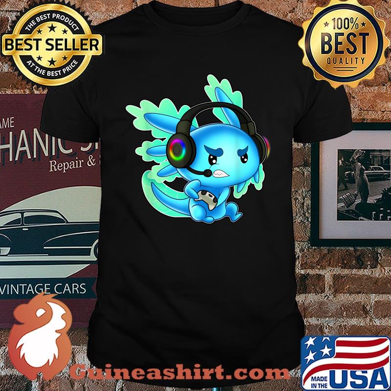 Gaming Axolotl Ambystoma Mexicanum Mexican Walking Fish T-Shirt