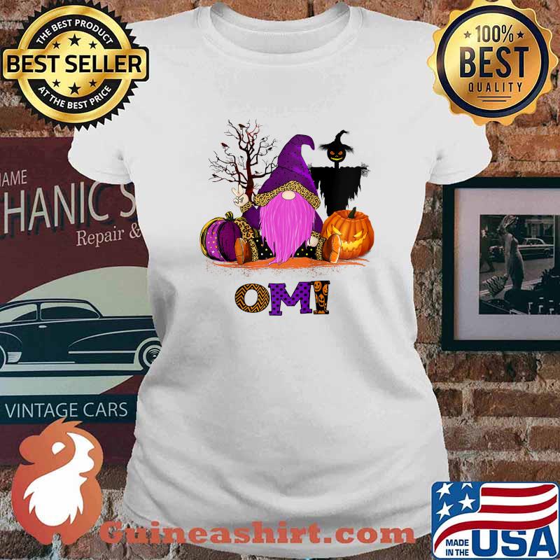 Gnome pumpkin spooky witch Omi Halloween T-Shirt Ladies tee