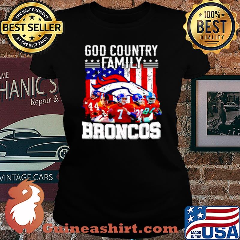 God country family Broncos s Laides tee