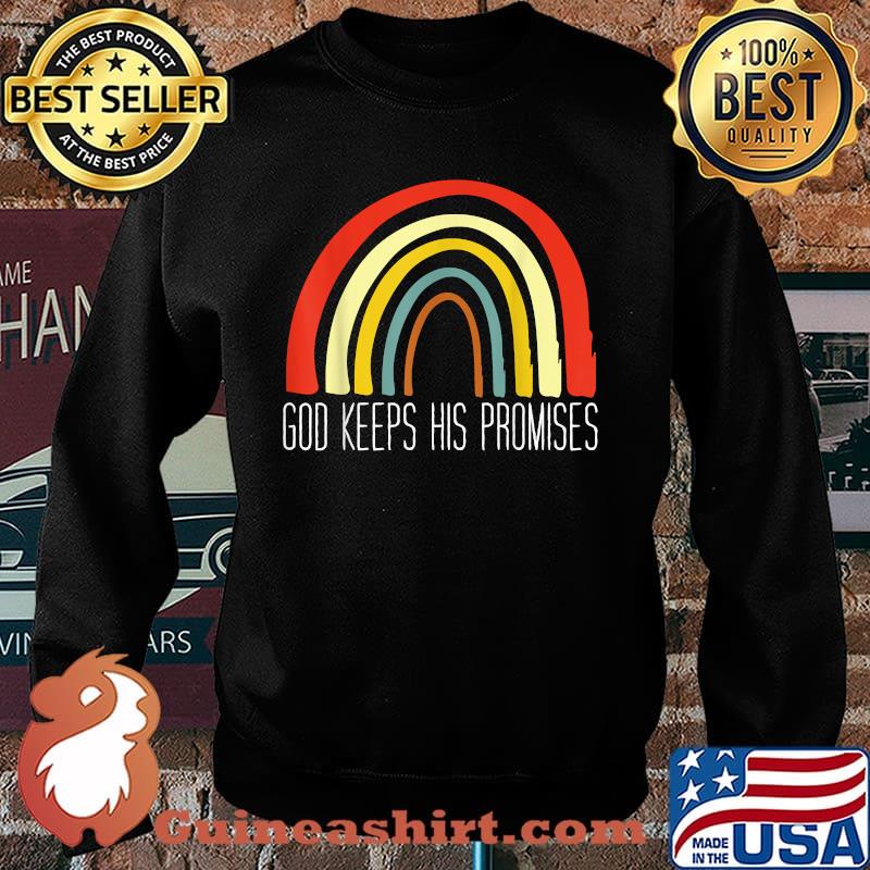 God Keeps His Promese Rainbow Vintage Retro T-Shirt Sweater